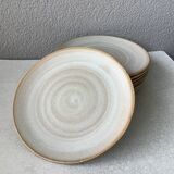Assiettes Niderviller modèle Pierre d’allure moderniste - décor main