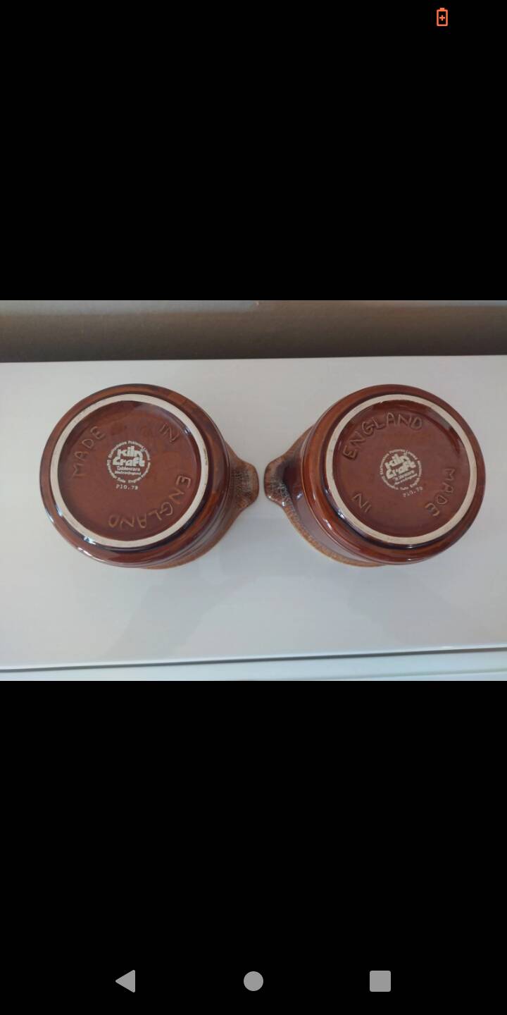 2 ceramic ramekins made in England