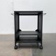 Postmodern perforated metal service trolley, 1980s