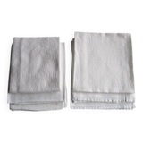 6 large antique damask napkins - mismatched