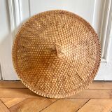 Asian hat vintage rattan canning