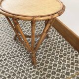 Rattan side table