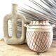 White terracotta pottery