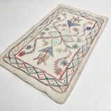 4x6 neutral handmade anatolian turkish rug,	115c192cm