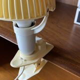 Small mushroom clip lamp Sarlam beige plastic vintage night light