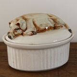Terrine in faience, pig shape