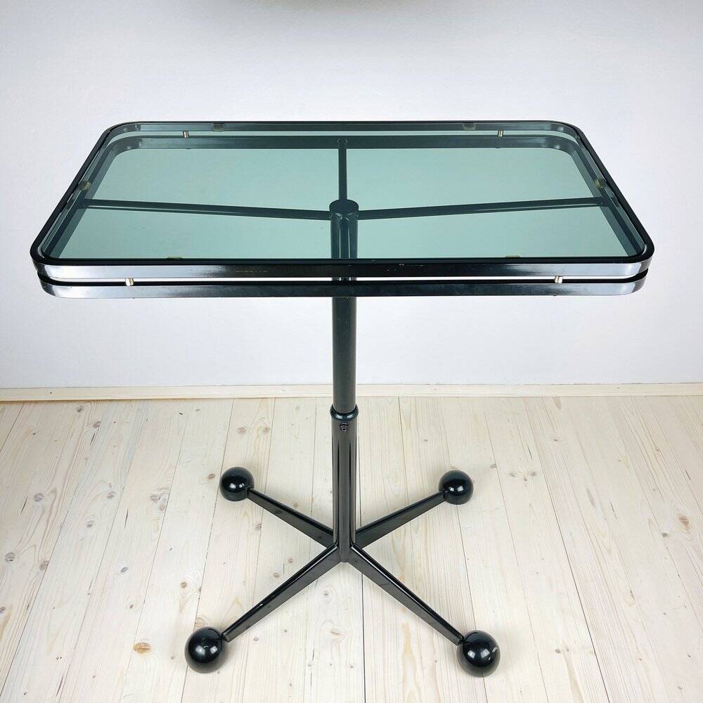Large black Italian coffee table by Allegri Arredamenti, 1970s.