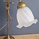Art Nouveau table lamp with tulip shade