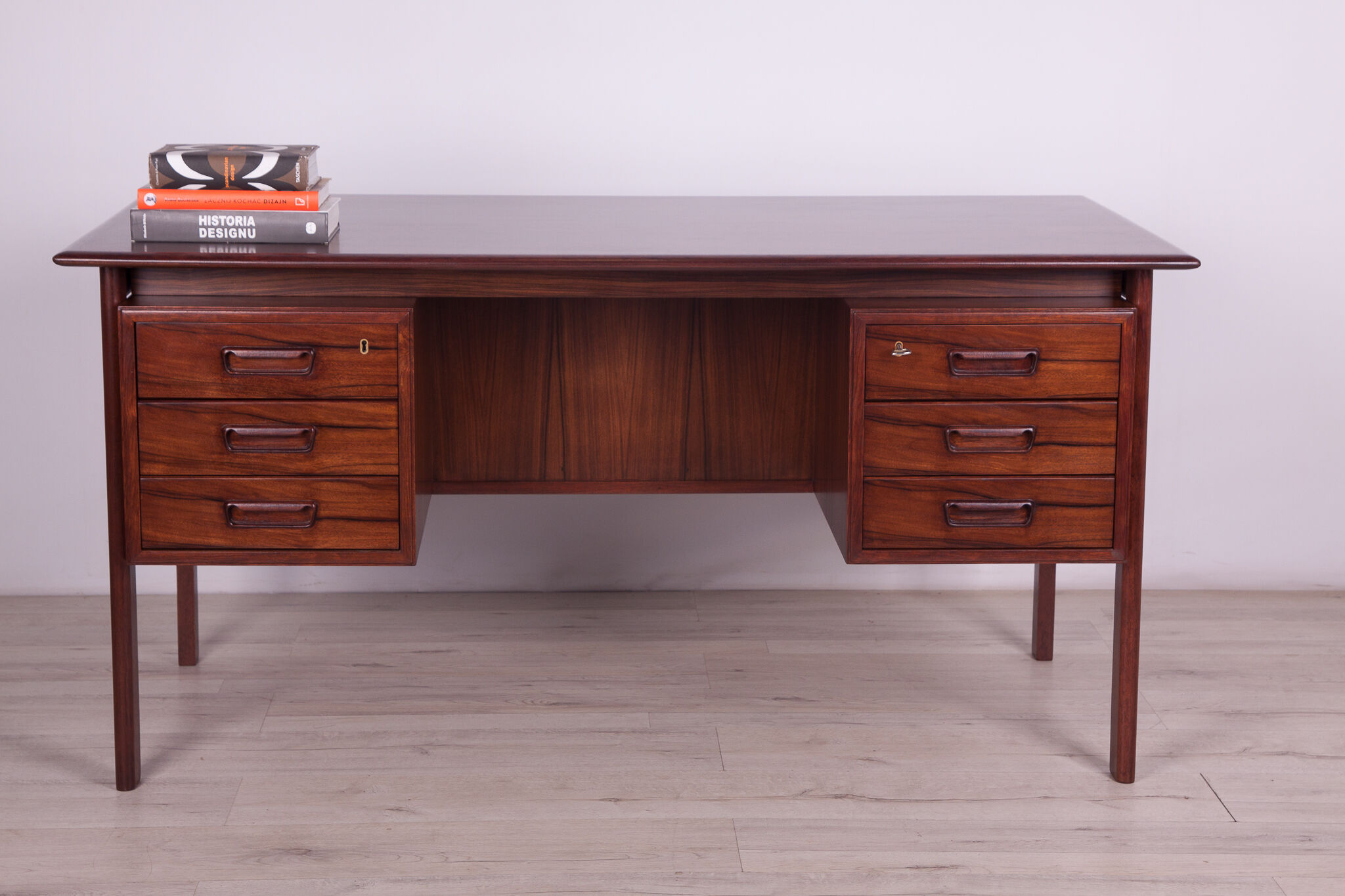 Mid-century freestanding rosewood desk, 1960s