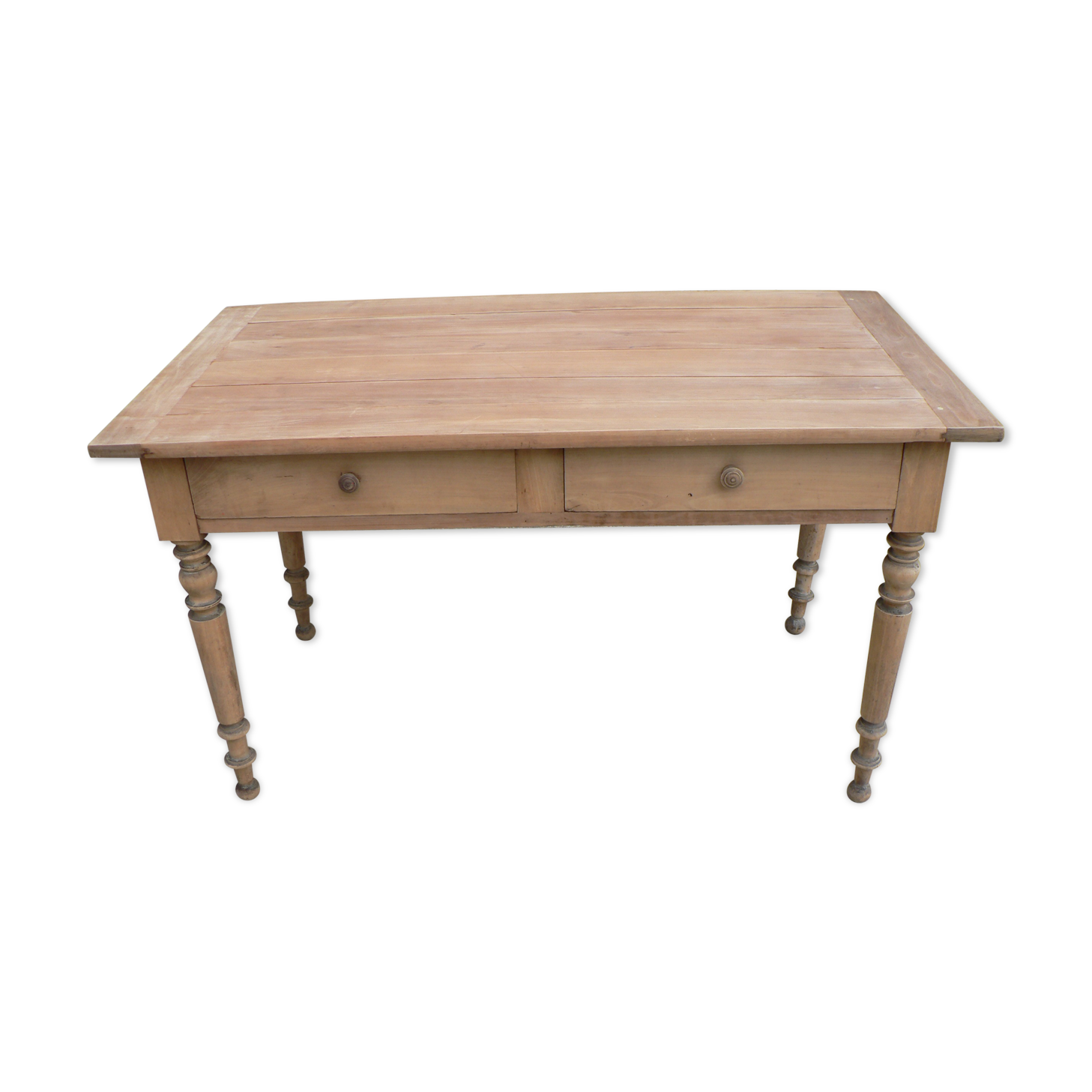 Table de ferme cuisine décapé 131cm