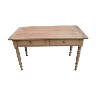 131cm scoured kitchen farm table