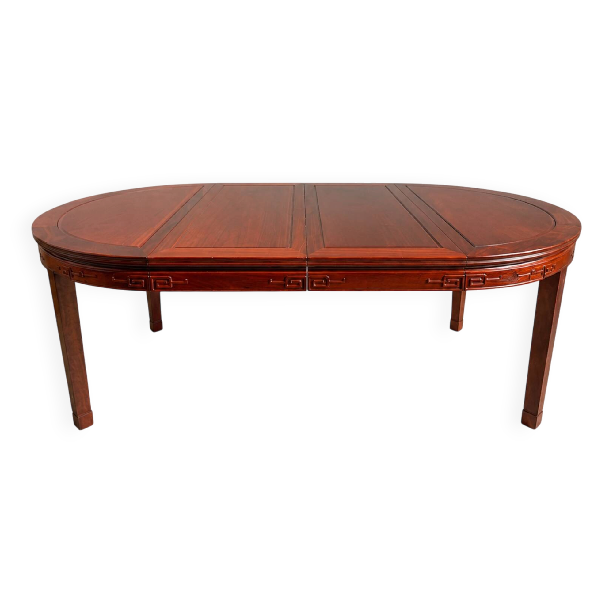 Extendable Chinese dining table in rosewood, 1970s.