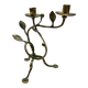 Sculptural bronze candlestick with a patina in the style of Giacometti, 1990.