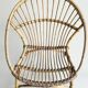 4 "shell" rattan armchairs from the 1960s