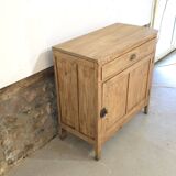 Raw wood jam cupboard / small Parisian sideboard