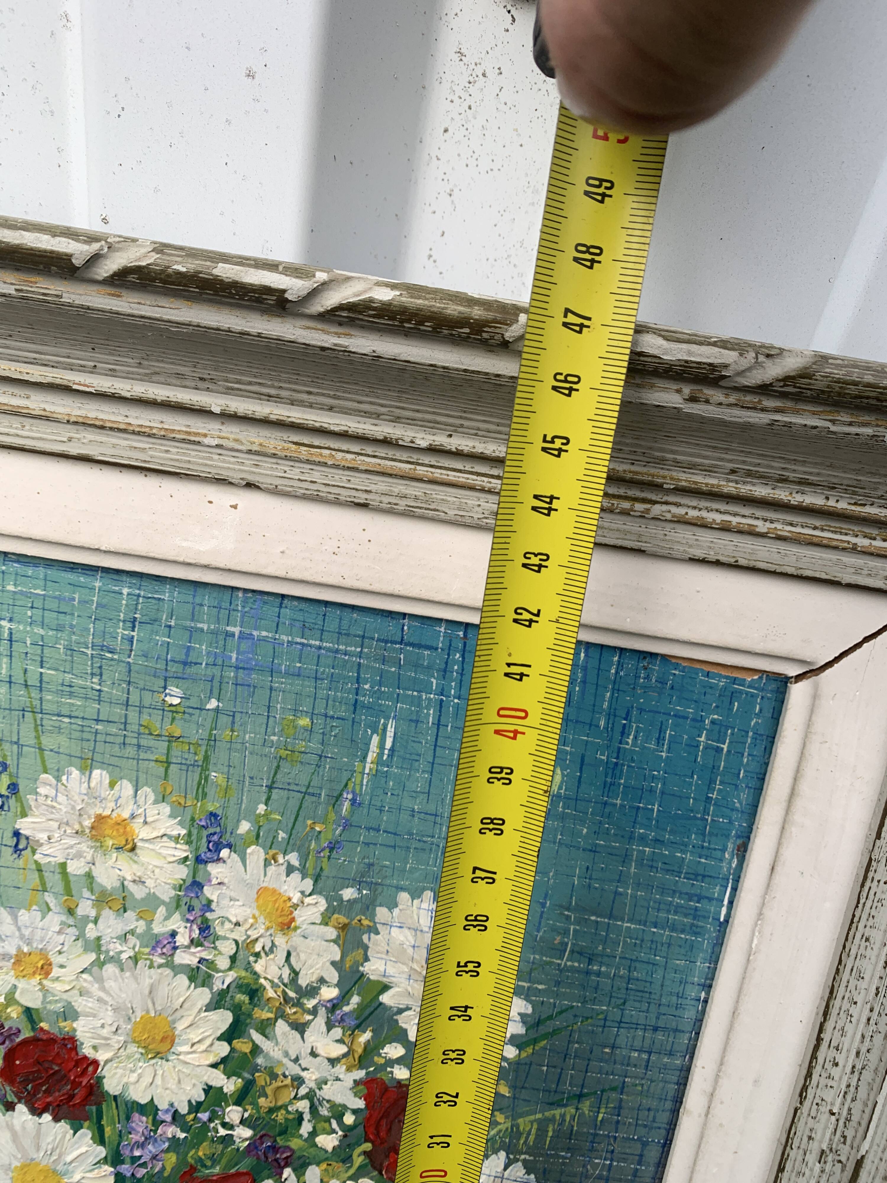 Beautiful painting bouquet of marquetry E Tosselo