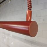 Vintage height adjustable red fluorescent tube lamp (Massive)