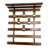 Vintage wall coat rack hooks circa