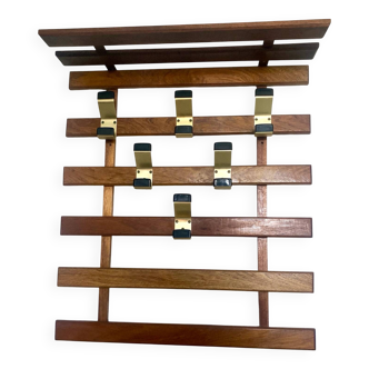 Vintage wall coat rack hooks circa