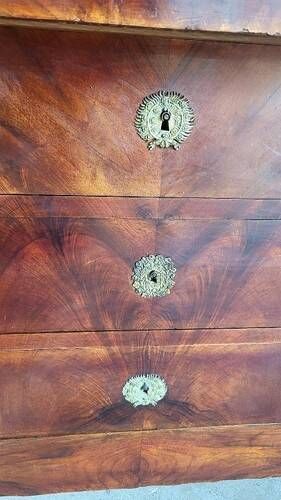 COMMODE EMPIRE 4 TIROIRS EN ACAJOU DU XIX ème SIECLE