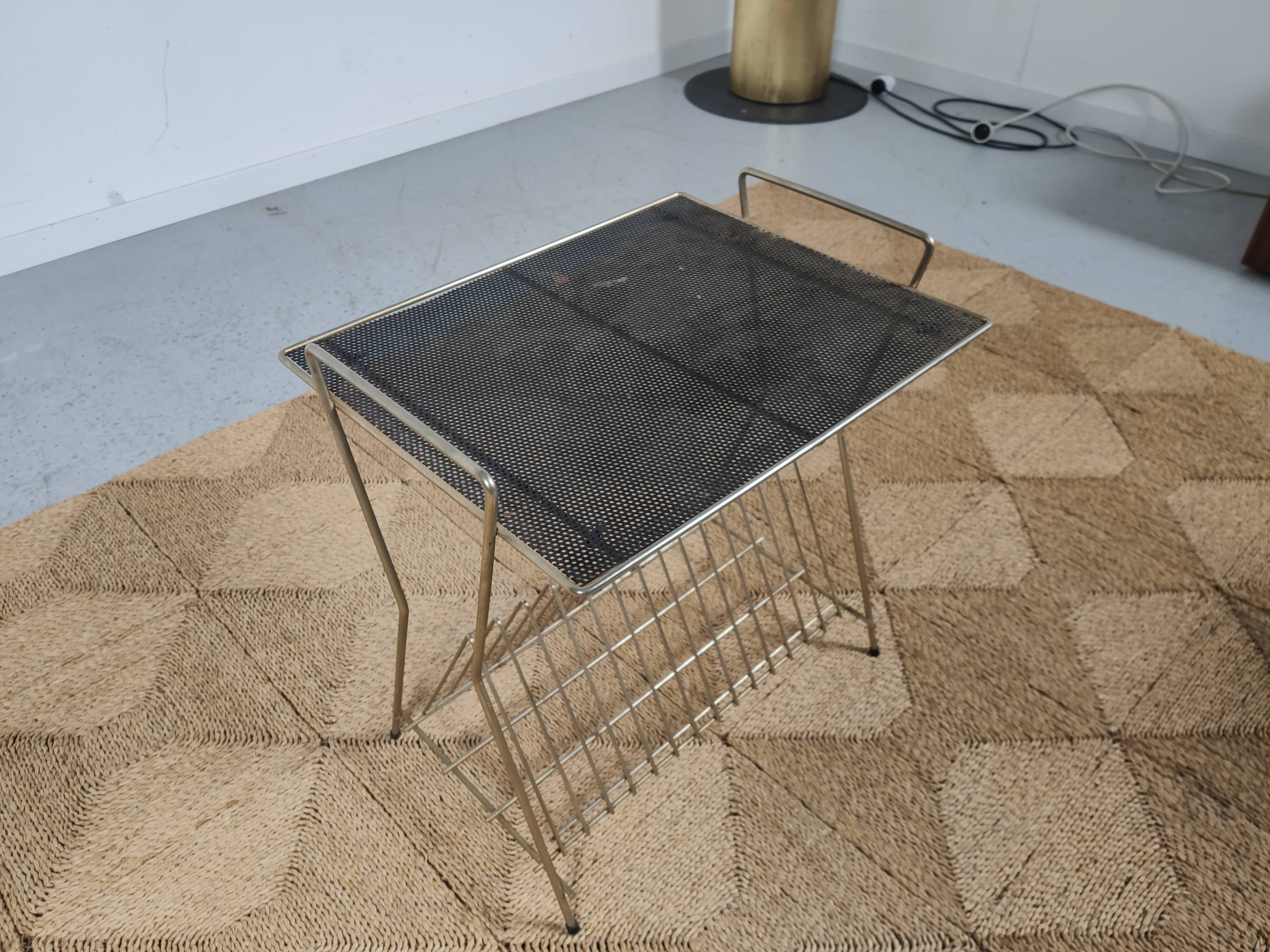 table door Brass vinyl and perforated sheet metal , 60s