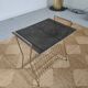 table door Brass vinyl and perforated sheet metal , 60s