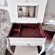 Louis XV style dressing table with retractable mirror – White painted wood