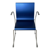 Chaise Blå Station en aluminium bleu et inox, Suède, 2004