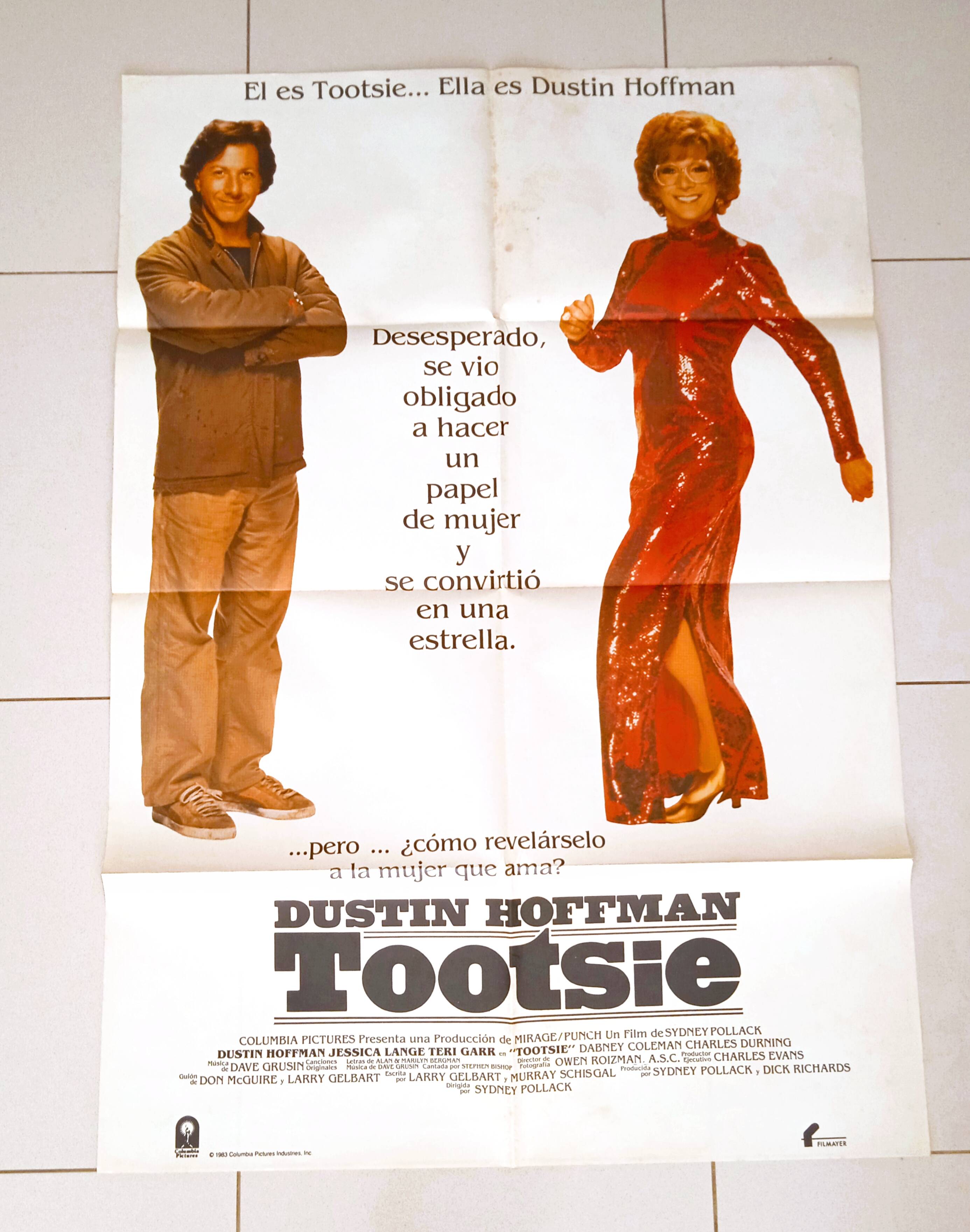 Original cinema poster "Tootsie" Dustin Hoffman
