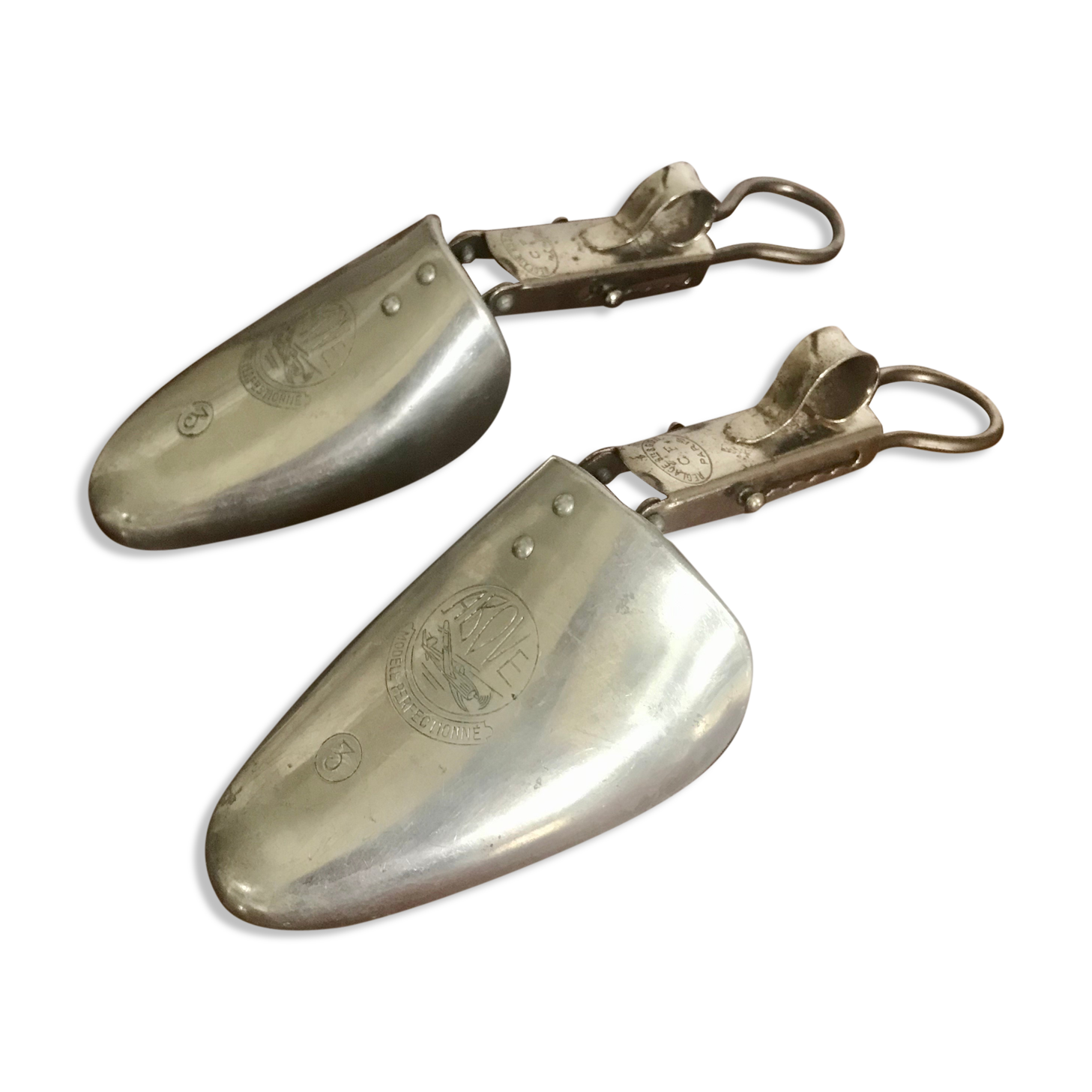 Old metal shoe trees