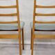 Set of 4 year old Scandinavian chairs restored fabric Edition Lelievre .