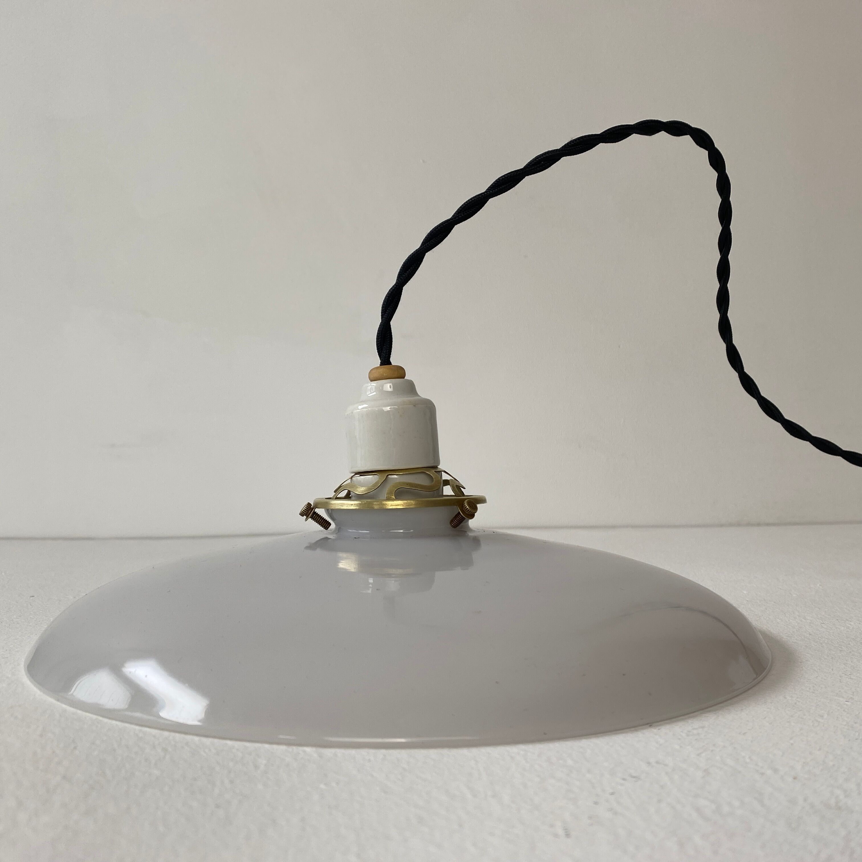 Old vintage opaline pendant lamp