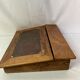 Old wooden writing board over leather early twentieth century