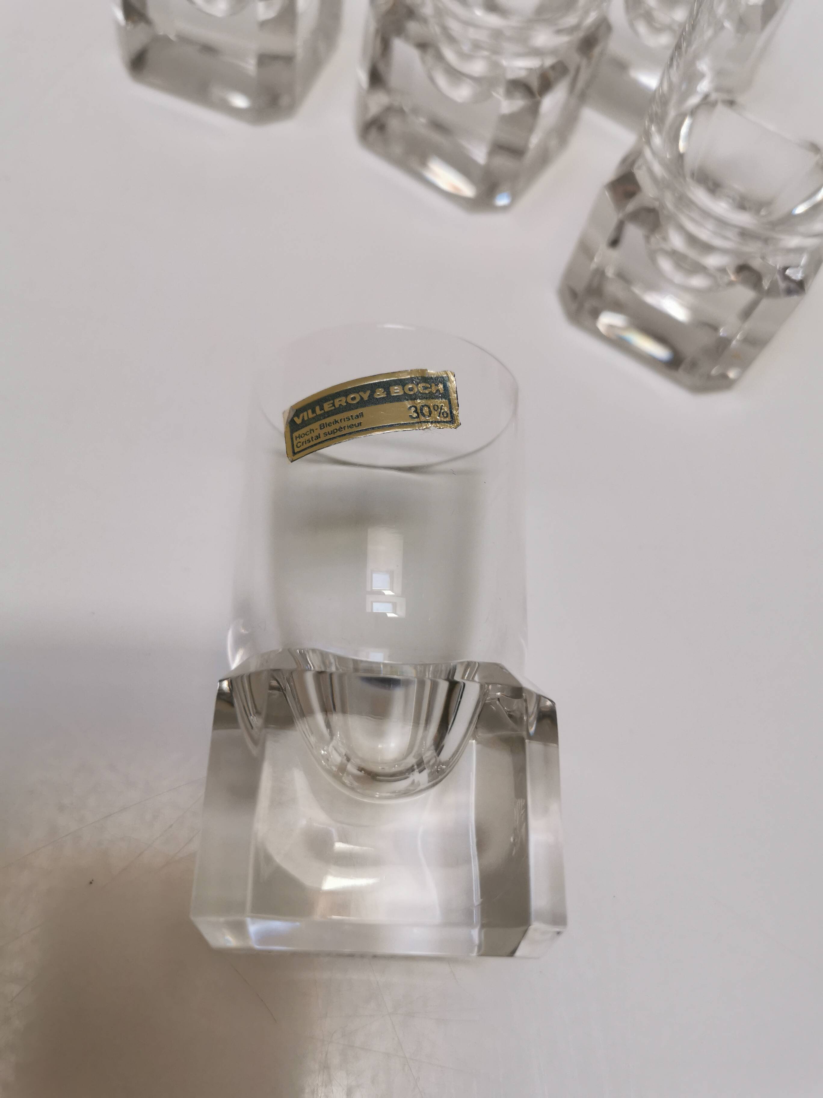 6 crystal digestive glasses