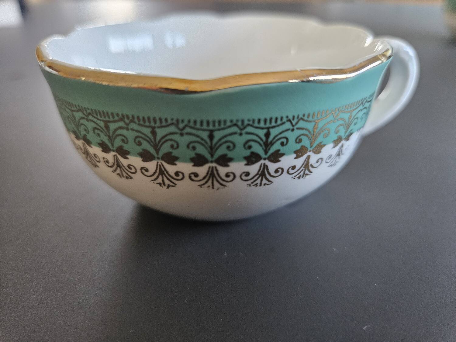 Digoin cup and saucer "true opaque"
