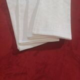4 white linen damask napkins
