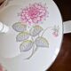 White porcelain soup tureen by Haviland with Dahlia patterns.