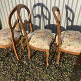 Set de 3 chaises louis Philippe tapissées