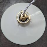Antique pendant lampshade with opaline disc, diameter 25.5 cm, art deco