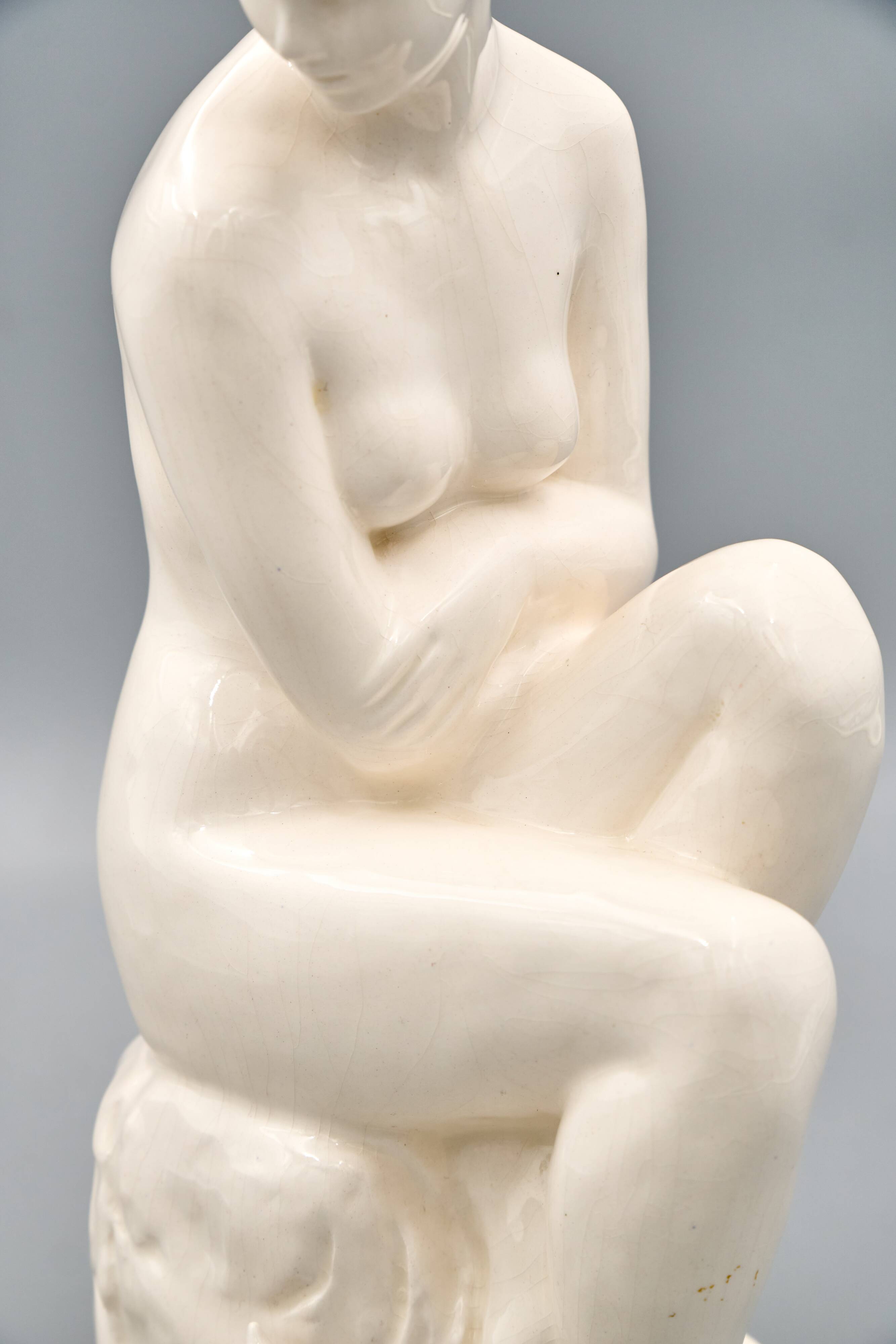Ceramic Woman Figure, Jihokera Bechyně, 1986, Czechoslovakia