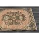 1970s Vintage Turkish Oushak Handmade Wool Cotton Orange Runner Rug 83x358