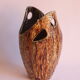 Freeform open worked vase by "Les potiers d'Accolay", France 1970s.