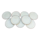 Brown fluted dessert plates by Villeroy & Boch