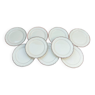 Assiettes à dessert Villeroy & Boch festonnées marron
