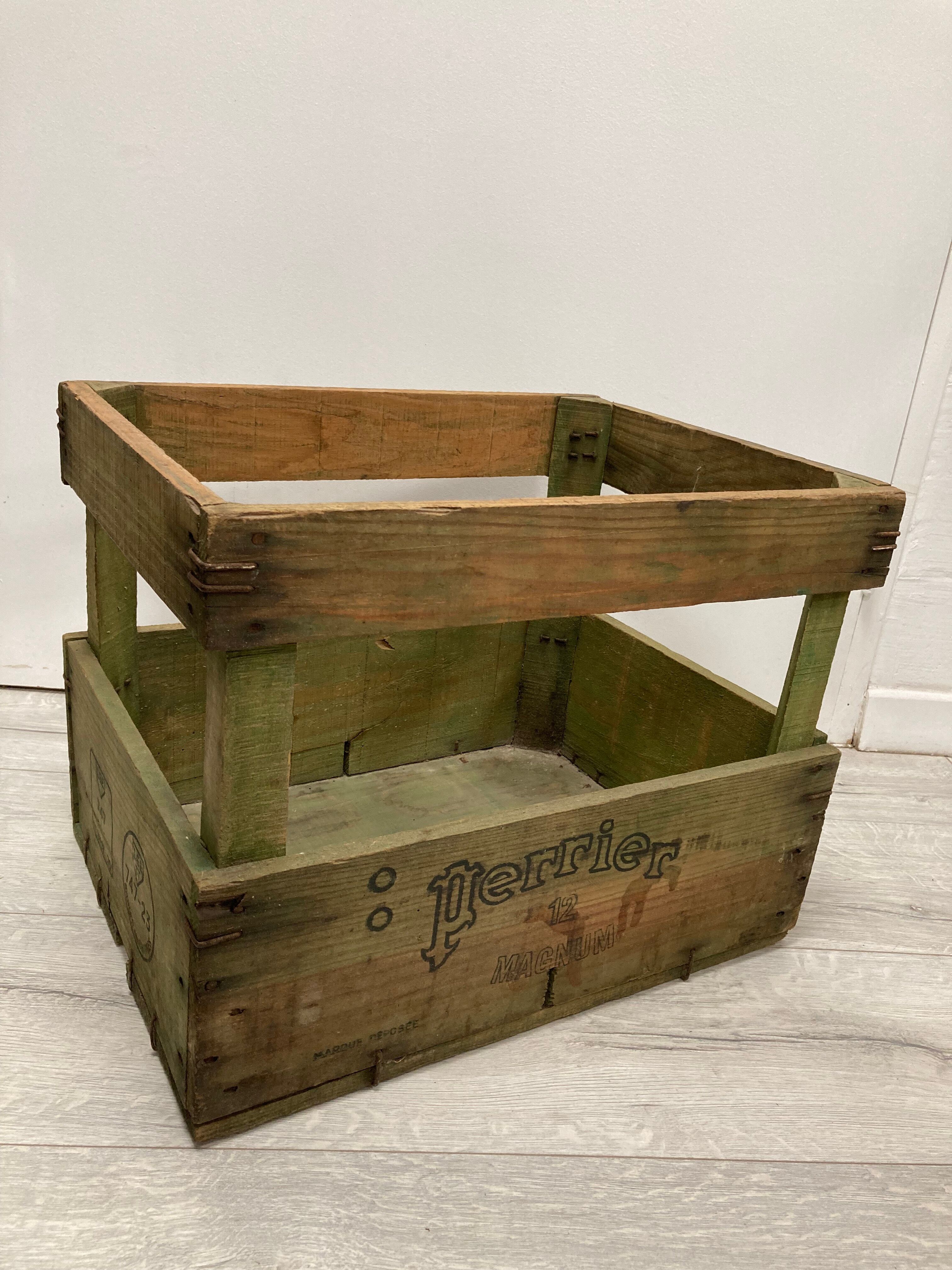 Vintage perrier crate