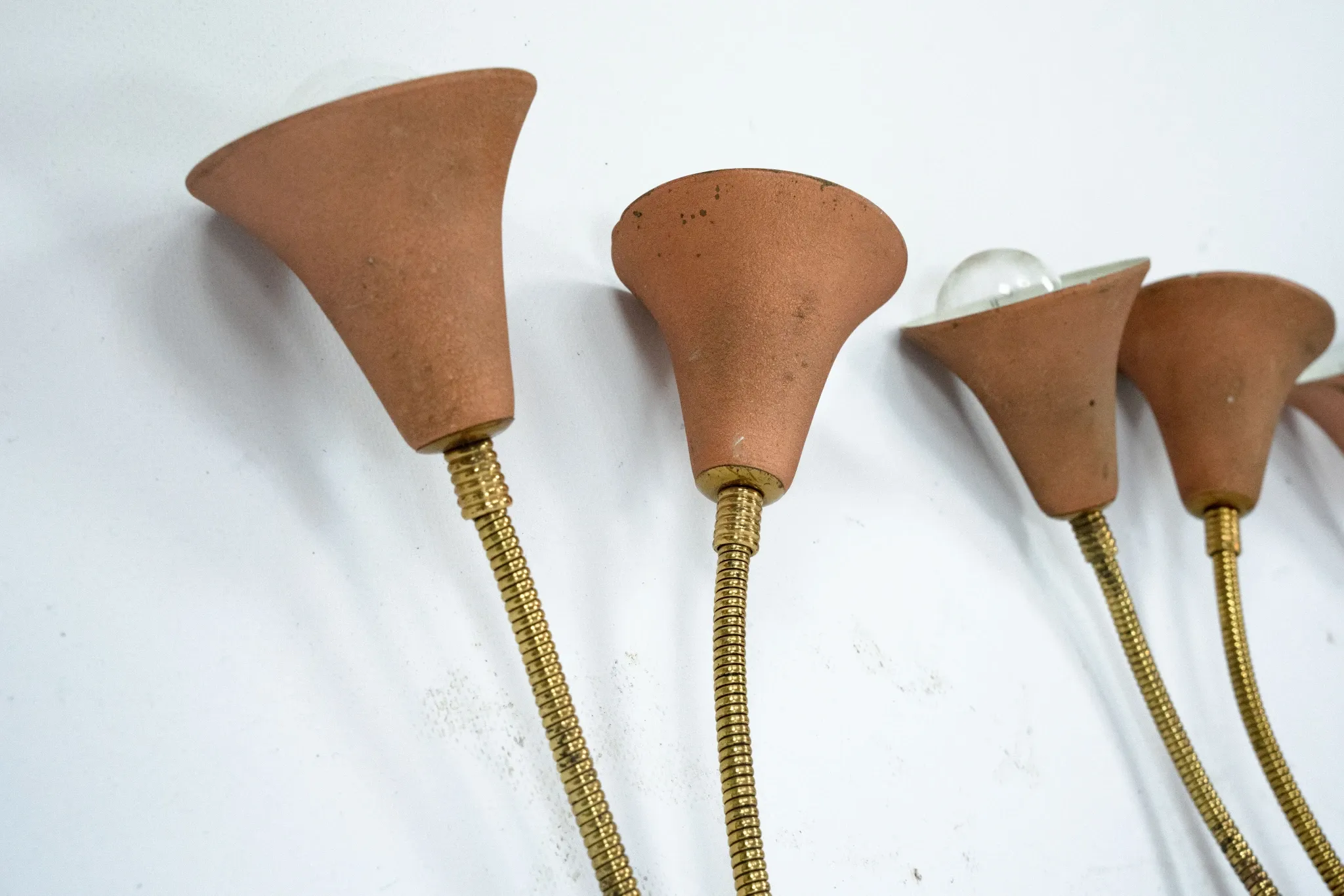 Mid-Century, Set of three sconces in Arredoluce manner. Italy 1950s