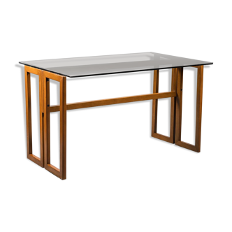 dining table in 70s vintage modern wood