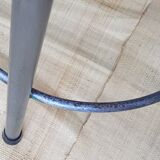 High metal and wood stool