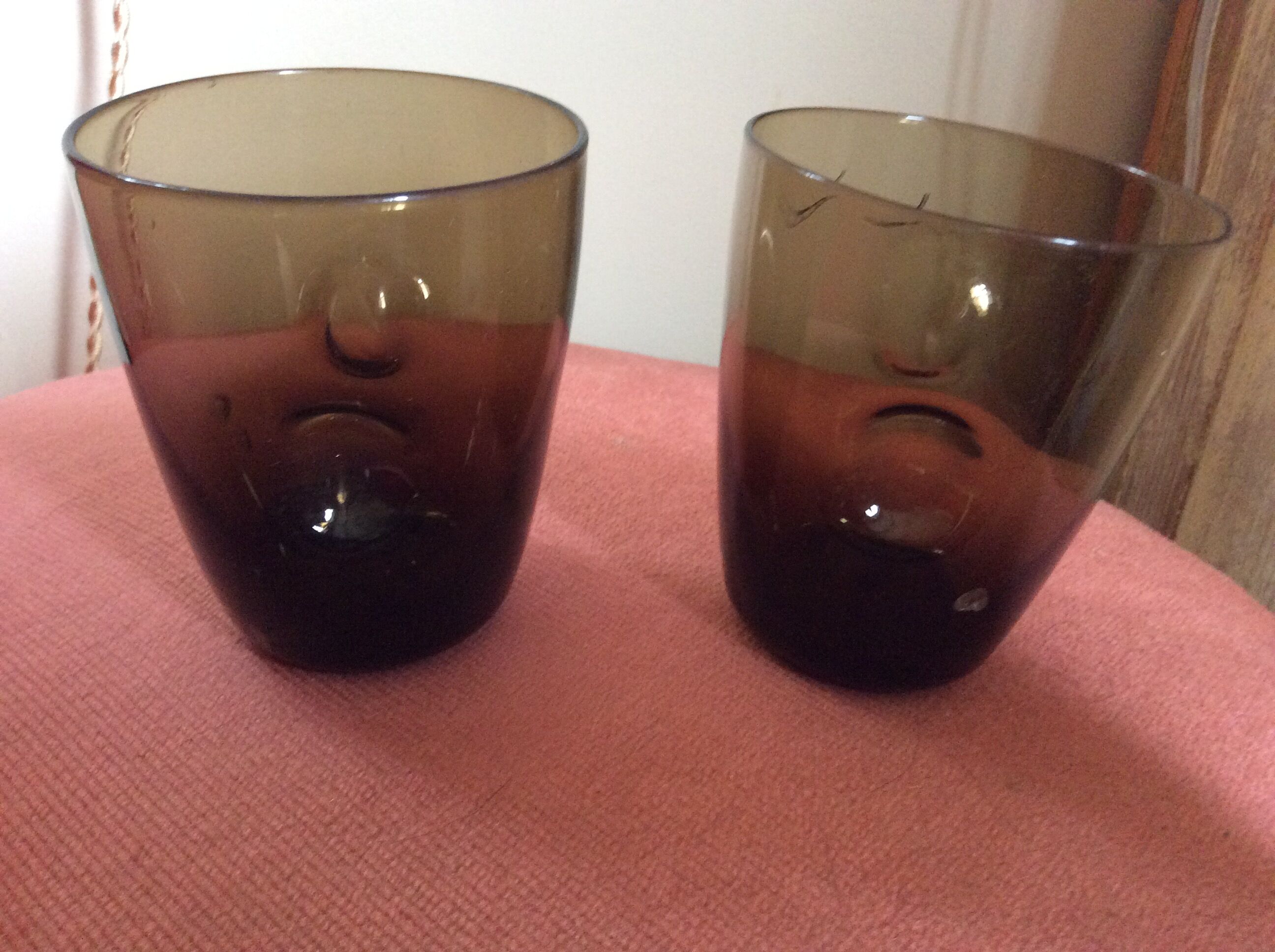 Series of 5 vintage glasses
