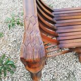 "Dagobert" folding chair with lion heads